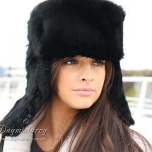 Black Fuzzy Russian Hat